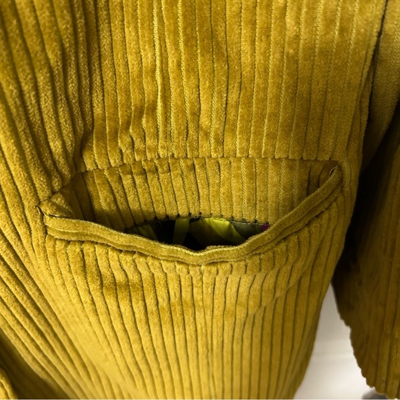 Missoni For Target Ochre Yellow Corduroy Trench Coat Jacket Size M - Picture 8 of 12